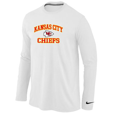 Kansas City Chiefs Heart & Soul Long Sleeve T-Shirt White