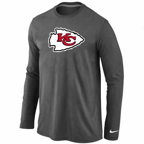 Kansas City Chiefs Logo Long Sleeve T-Shirt D.Grey