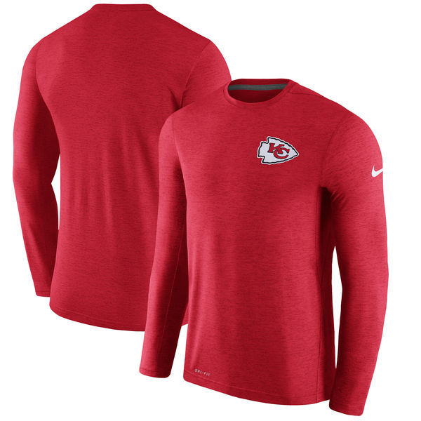 Kansas City Chiefs Red Coaches Long Sleeve Performance T-Shirt