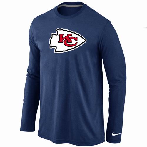 Kansas City Chiefs Logo Long Sleeve T-Shirt D.Blue