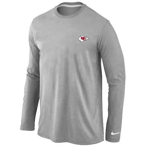 Kansas City Chiefs Logo Long Sleeve T-Shirt Grey