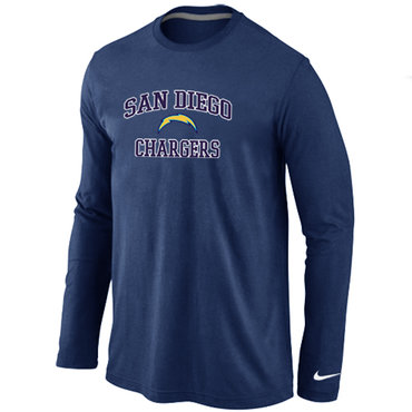 San Diego Chargers Heart & Soul Long Sleeve T-Shirt D.Blue