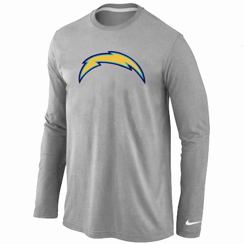 San Diego Chargers Logo Long Sleeve T-Shirt Grey