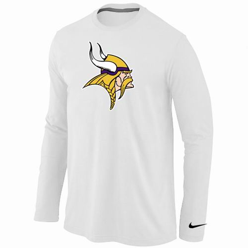 Minnesota Vikings Logo Long Sleeve T-Shirt WHITE