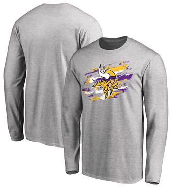 Minnesota Vikings NFL Pro Line Ash True Colors Long Sleeve T-Shirt