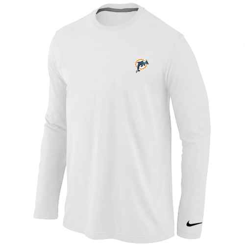 Miami Dolphins Sideline Legend Authentic Logo Long Sleeve T-Shirt White