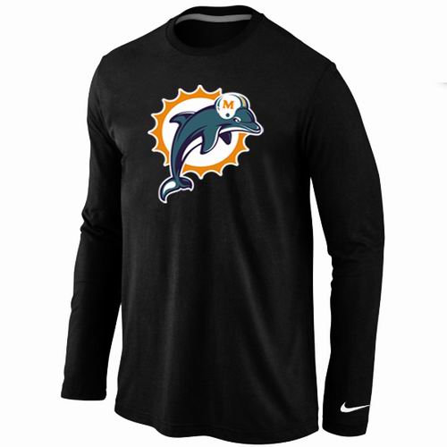 Miami Dolphins Logo Long Sleeve T-Shirt black