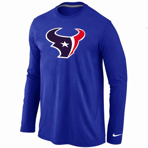 Houston Texans Logo Long Sleeve T-Shirt BLUE