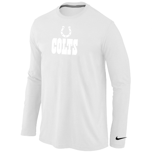 Indianapolis Colts Authentic Logo Long Sleeve T-Shirt White