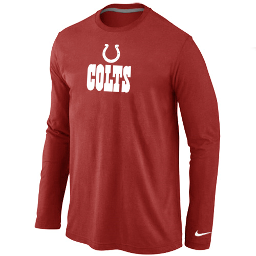 Indianapolis Colts Authentic Logo Long Sleeve T-Shirt Red