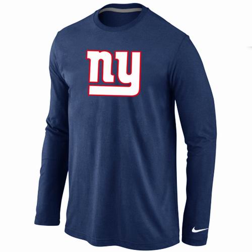 New York Giants Logo Long Sleeve T-Shirt D.Blue