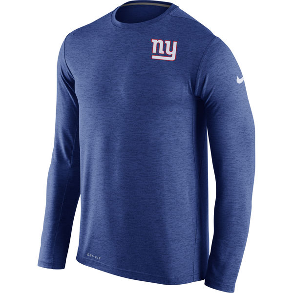 New York Giants Royal Blue Dri-Fit Touch Long Sleeve Performance T-Shirt