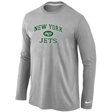 New York Jets Heart & Soul Long Sleeve T-Shirt Grey