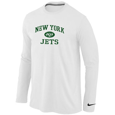 New York Jets Heart & Soul Long Sleeve T-Shirt White