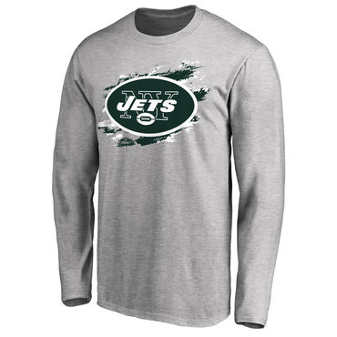 New York Jets NFL Pro Line Ash True Colors Long Sleeve T-Shirt