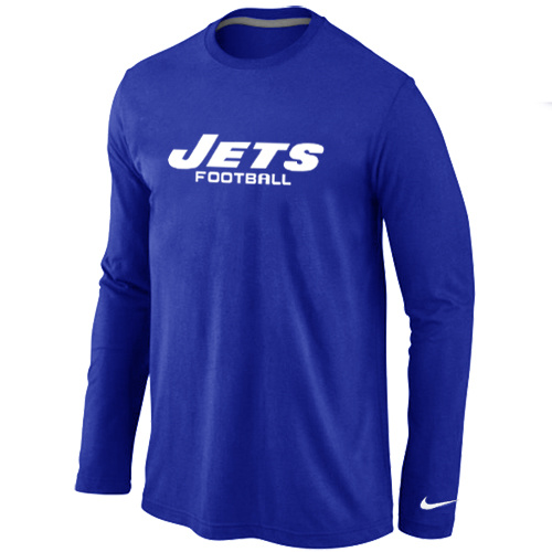 New York Jets Authentic font Long Sleeve T-Shirt blue