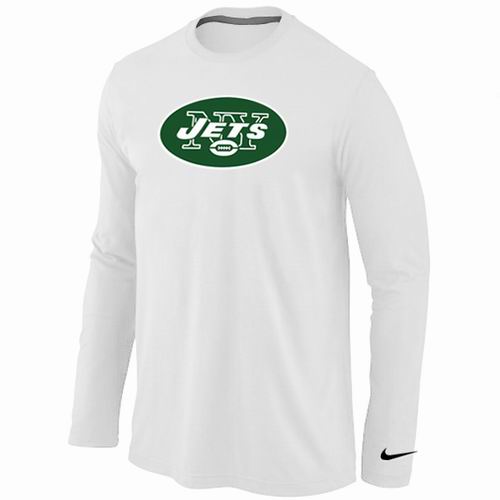 New York Jets Logo Long Sleeve T-Shirt WHITE