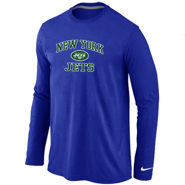 New York Jets Heart & Soul Long Sleeve T-Shirt Blue
