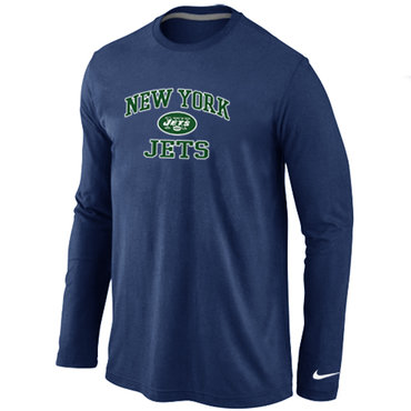 New York Jets Heart & Soul Long Sleeve T-Shirt D.Blue