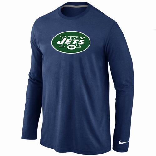 New York Jets Logo Long Sleeve T-Shirt D.Blue