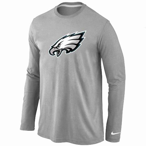 Philadelphia Eagles Logo Long Sleeve T-Shirt Grey