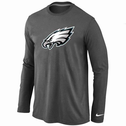 Philadelphia Eagles Logo Long Sleeve T-Shirt D.Grey