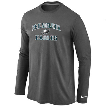 Philadelphia Eagles Heart & Soul Long Sleeve T-Shirt D.Grey