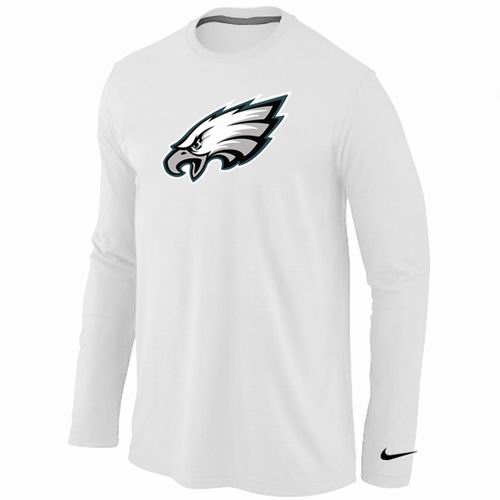 Philadelphia Eagles Logo Long Sleeve T-Shirt WHITE