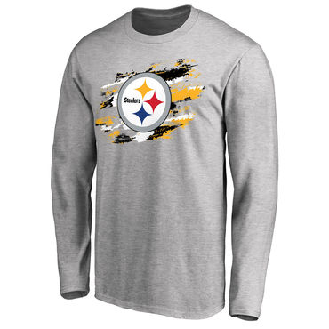 Pittsburgh Steelers NFL Pro Line Ash True Colors Long Sleeve T-Shirt