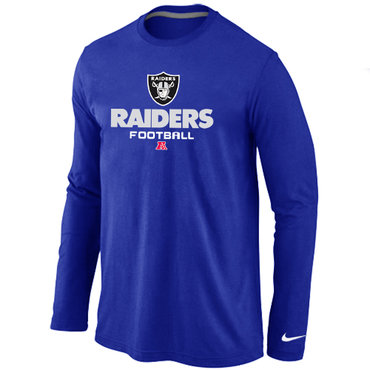 Oakland Raiders Critical Victory Long Sleeve T-Shirt Blue