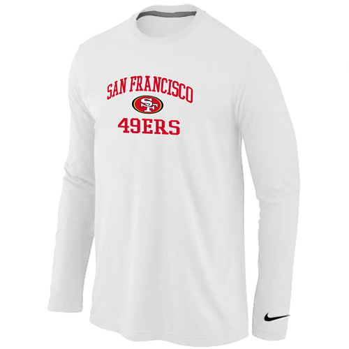 San Francisco 49ers Team Logo White Long Sleeve T-Shirt