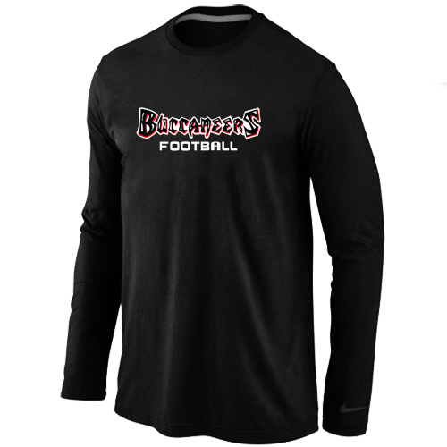 Tampa Bay Buccaneers font Long Sleeve T-Shirt Black
