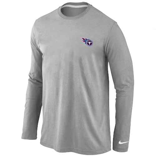 Tennessee Titans Logo Long Sleeve T-Shirt Grey