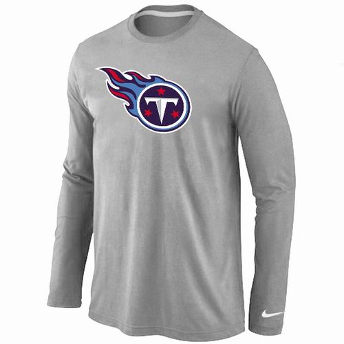 Tennessee Titans Logo Long Sleeve T-Shirt Grey