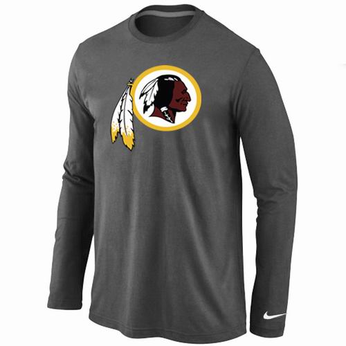 Washington Redskins Logo Long Sleeve T-Shirt D.Grey