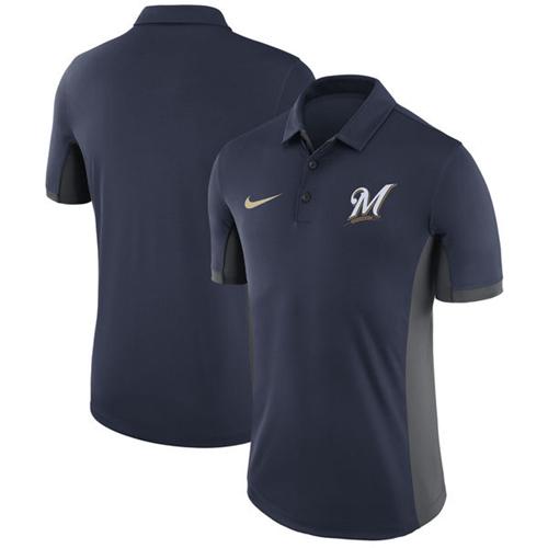 Milwaukee Brewers Nike Navy Franchise Polo