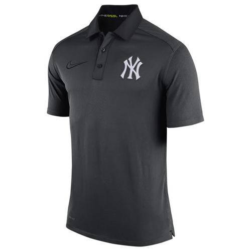 New York Yankees Nike Anthracite Authentic Collection Dri-FIT Elite Polo