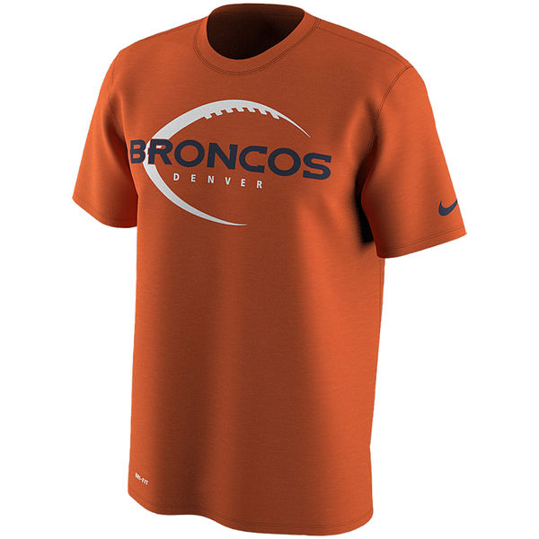 Denver Broncos Orange Legend Icon Logo Performance T-Shirt - Click Image to Close