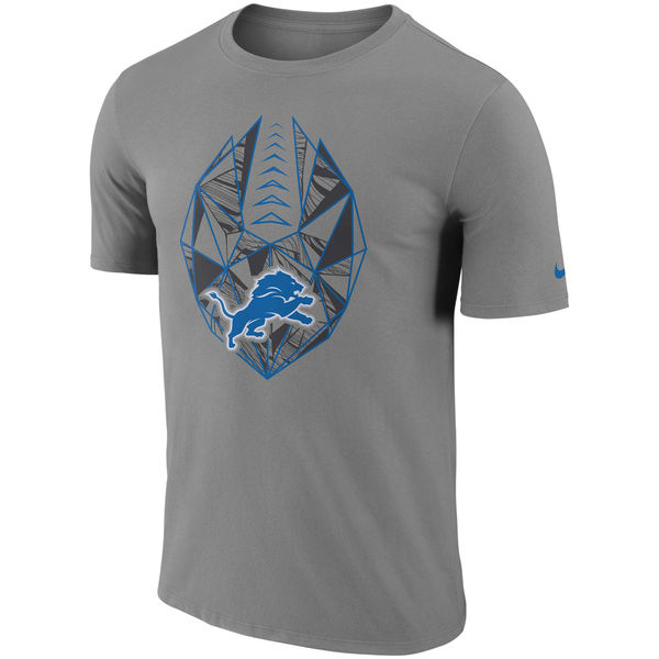 Detroit Lions Gray Fan Gear Icon Performance T-Shirt