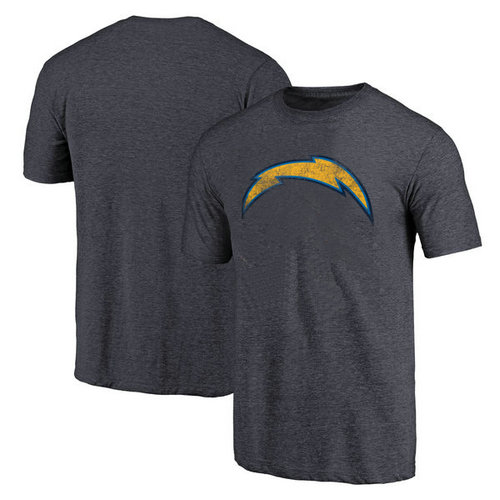 Los Angeles Chargers Navy Throwback Logo Tri-Blend Pro Line T-Shirt