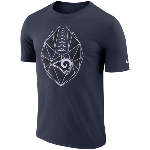 Los Angeles Rams Navy Fan Gear Icon Performance T-Shirt
