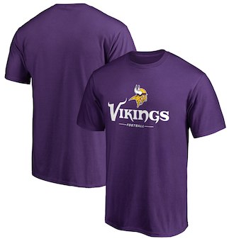 Minnesota Vikings Pro Line Purple Team Lockup T-Shirt