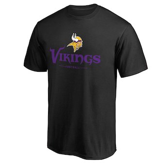 Minnesota Vikings Pro Line Black Team Lockup T-Shirt