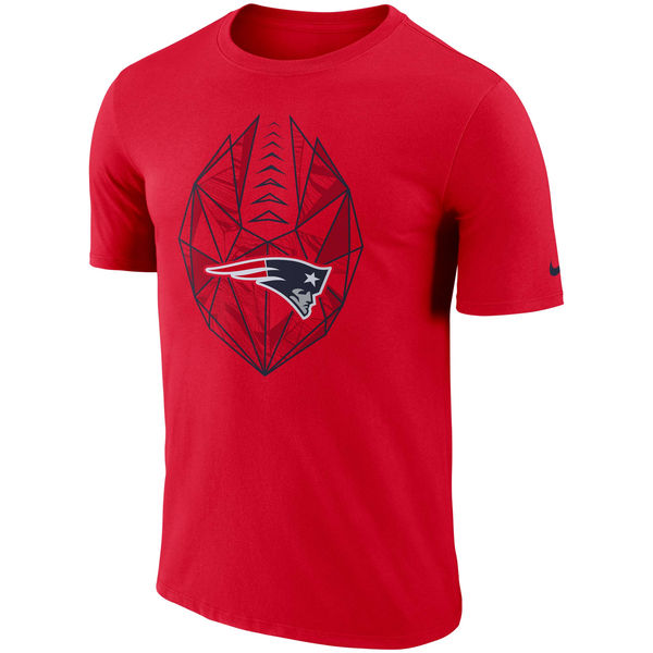 New England Patriots Red Fan Gear Icon Performance T-Shirt