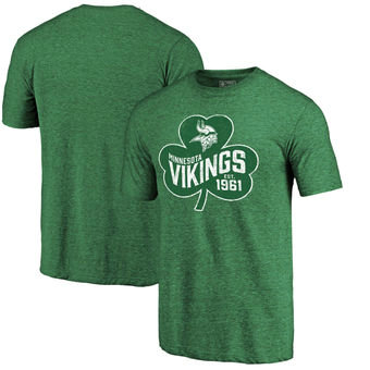 Minnesota Vikings Pro Line by Fanatics Branded St. Patrick's Day Paddy's Pride Tri-Blend T-Shirt - K