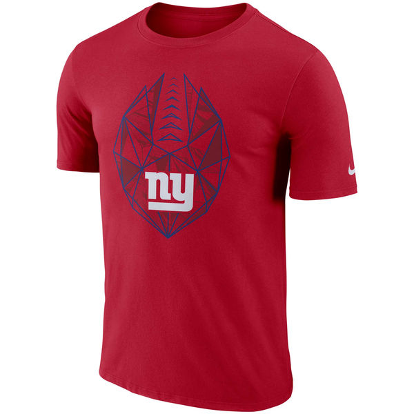 New York Giants Red Fan Gear Icon Performance T-Shirt