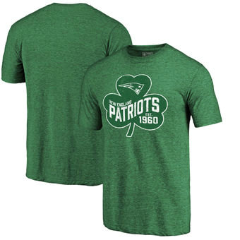 New England Patriots Pro Line by Fanatics Branded St. Patrick's Day Paddy's Pride Tri-Blend T-Shirt