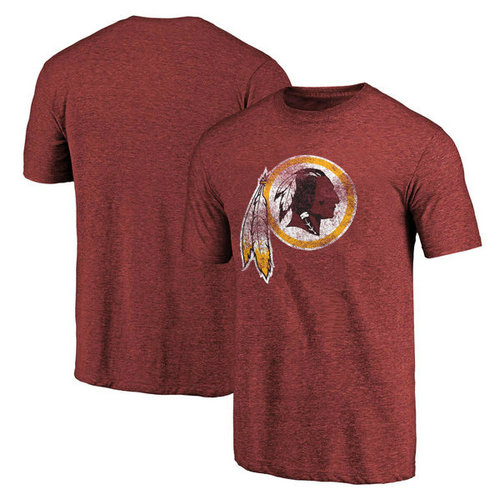Washington Redskins Maroon Throwback Logo Tri-Blend Pro Line by T-Shirt