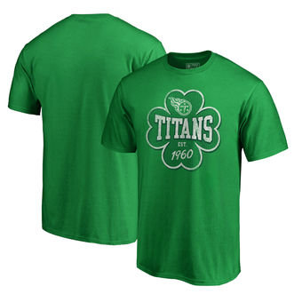 Tennessee Titans Pro Line by Fanatics Branded St. Patrick's Day Emerald Isle Big and Tall T-Shirt Gr