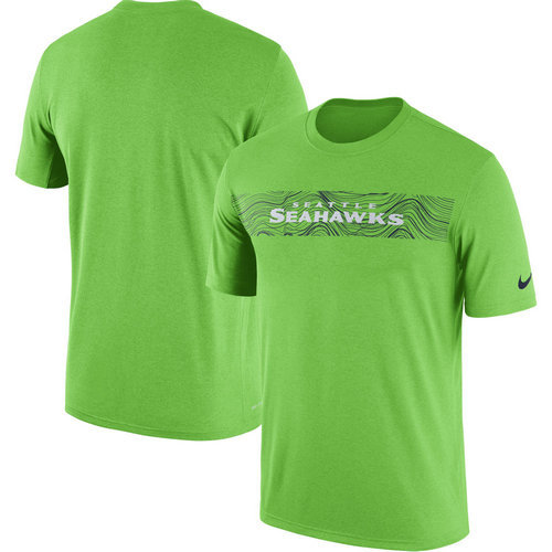 Seattle Seahawks Neon Green Sideline Seismic Legend T-Shirt